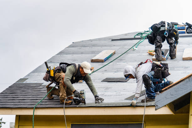 Professional Gutter Installation technician working in Mount Wolf, PA